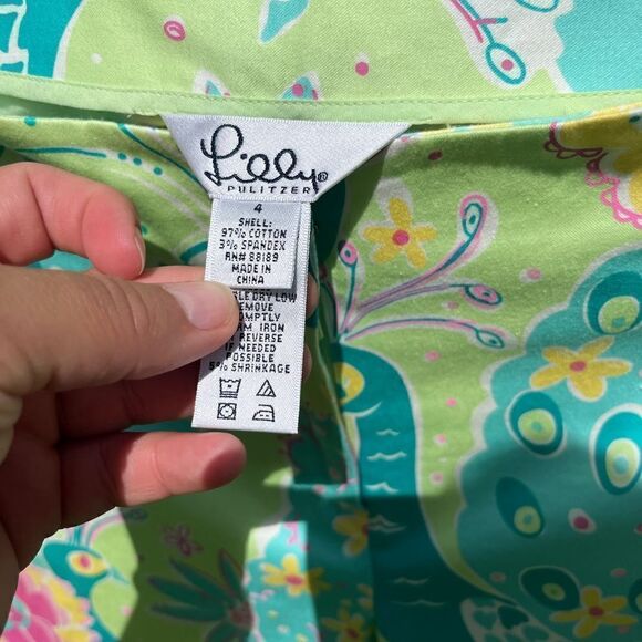 Lilly Pulitzer Peacock Wide Leg Pants - Picture 5 of 8